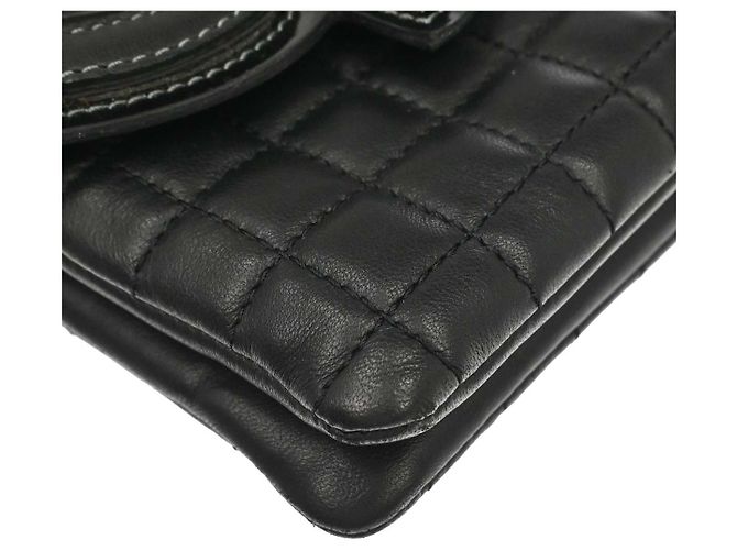 Chanel Camellia No.5 Chain Flap gestepptes Lammleder Large Schwarz - Ansicht 7
