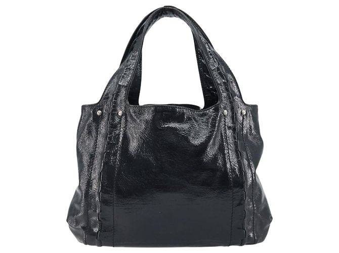 Salvatore Ferragamo Gancini Leder Handytasche mit Griff Large Schwarz - Ansicht 2