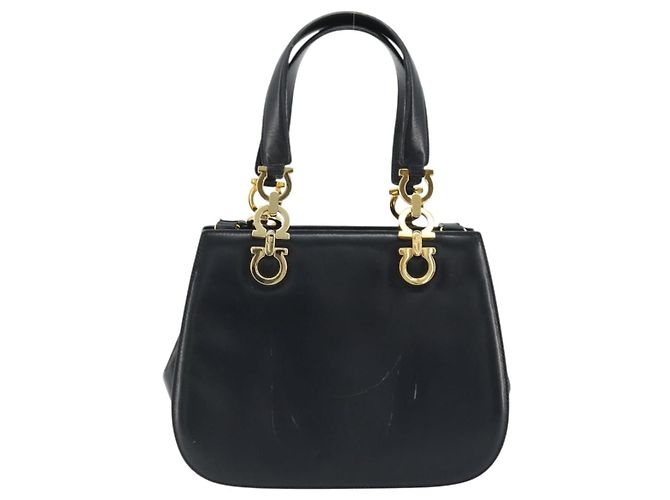 Salvatore Ferragamo Gancini Leather Small Navy blue - view 2