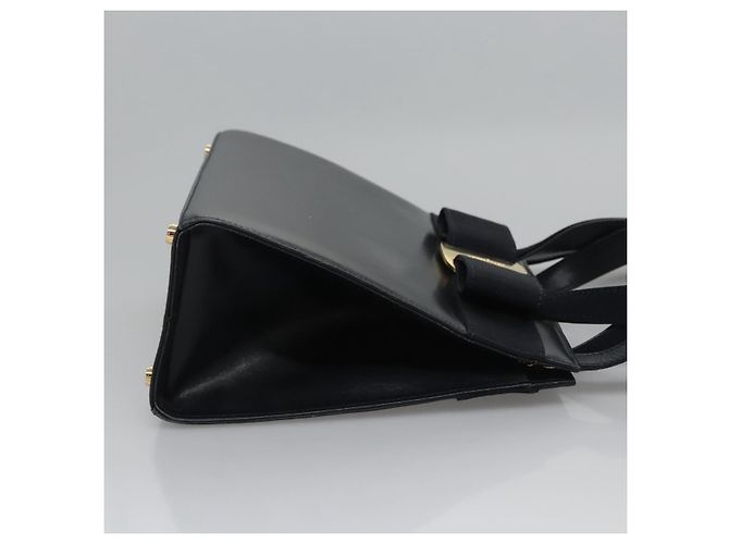 Tote Convertible Vara Bow in pelle Salvatore Ferragamo Small Blu navy - vista 3