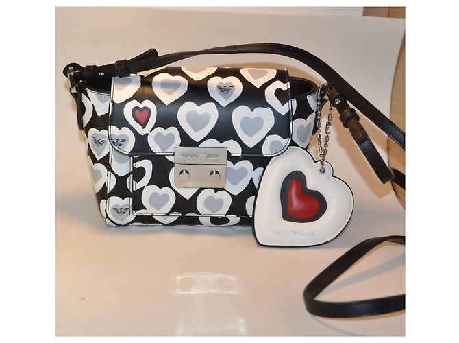 Borsa a tracolla Emporio Armani stampa cuore - vista 2