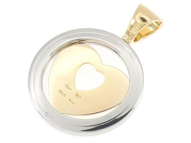 Bulgari Pendente Bvlgari Tondo Heart Argento D'oro - vista 2