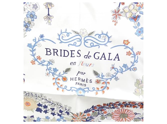 Hermès Hermes Brides de Gala en Fleurs Schal Weiß Mehrfarben - Ansicht 2