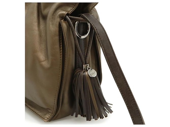 LOEWE Flamenco 22 Borsa a Spalla/Pochette Bronzo Marrone scuro - vista 5