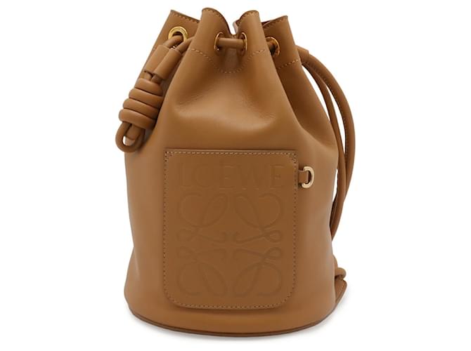 Borsa Loewe Sailor Small Drawstring Bucket Marrone - vista 2