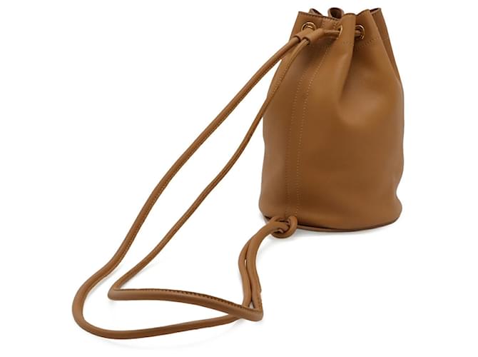 Borsa Loewe Sailor Small Drawstring Bucket Marrone - vista 3