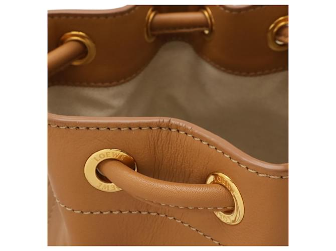 Borsa Loewe Sailor Small Drawstring Bucket Marrone - vista 5