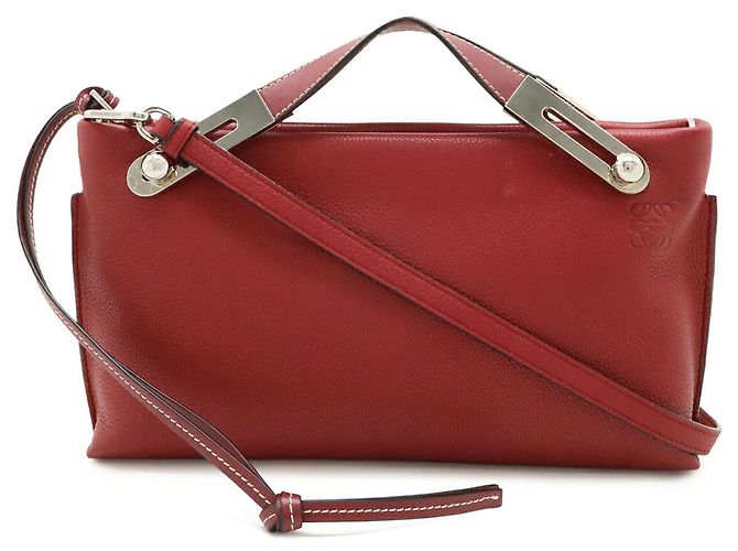 Clutch piccola Loewe Anagram Missy Rosso - vista 2