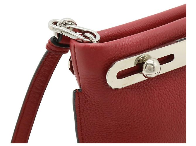 Clutch piccola Loewe Anagram Missy Rosso - vista 8