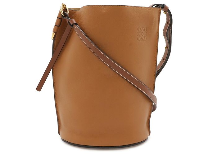 Borsa a tracolla a secchiello Loewe Anagram Gate Marrone Nero Cammello - vista 2