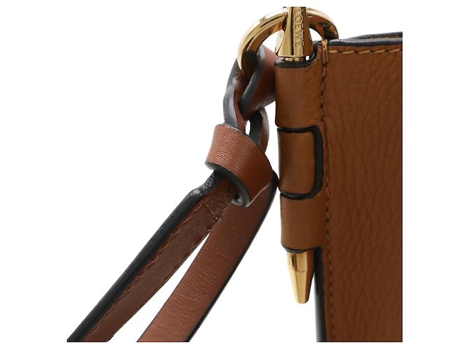 Borsa a tracolla a secchiello Loewe Anagram Gate Marrone Nero Cammello - vista 6