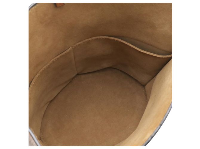 Borsa a tracolla a secchiello Loewe Anagram Gate Marrone Nero Cammello - vista 7