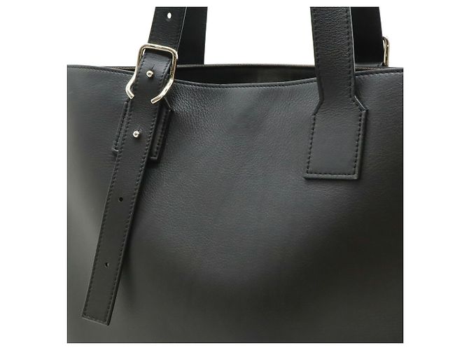 Bolso tote horizontal con hebilla Anagram Loewe Negro Blanco - vista 10