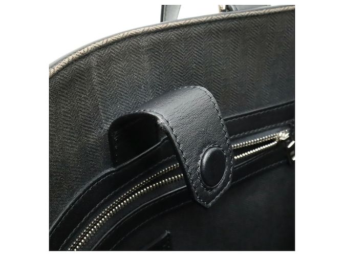 Bolso tote horizontal con hebilla Anagram Loewe Negro Blanco - vista 8