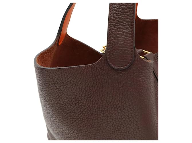 Hermès Borsa HERMES Picotin Lock 22 MM Rosso Arancione - vista 5