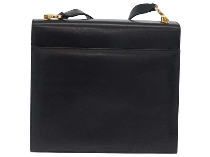 Salvatore Ferragamo Gancini Flap in Pelle Nero - vista 2