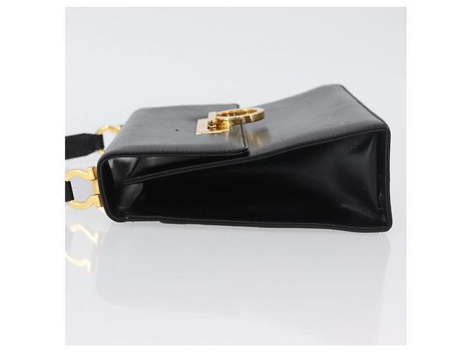 Salvatore Ferragamo Gancini Flap in Pelle Nero - vista 4