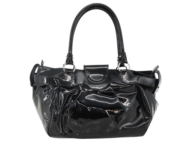 Salvatore Ferragamo Gancini in pelle lucida Nero - vista 2