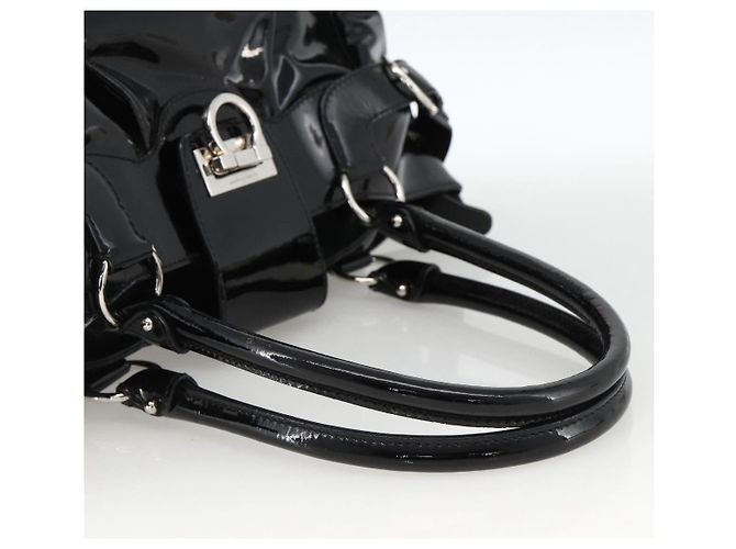 Salvatore Ferragamo Gancini in pelle lucida Nero - vista 7