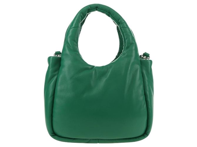Mini Tote Prada de piel suave acolchada Verde - vista 3