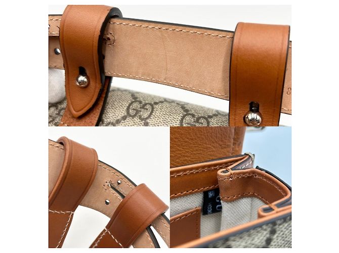 Bamboo Marsupio in bambù da uomo Gucci Marrone Beige - vista 7