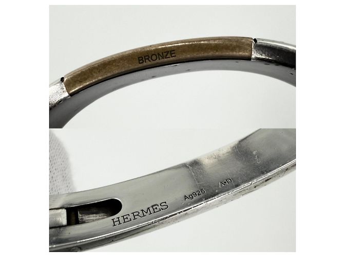 Hermès Hermes Bangle Men's Hercules Bracelet Silvery Bronze - view 3