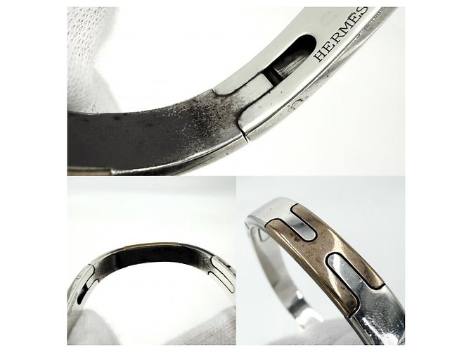 Hermès Hermes Bangle Men's Hercules Bracelet Silvery Bronze - view 5