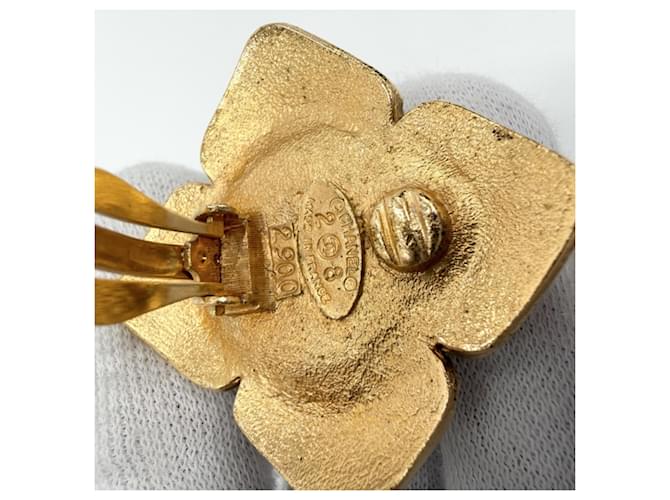 Timeless Orecchini a clip Chanel Vintage D'oro Verde - vista 5