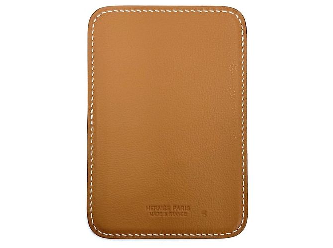 Hermès Tarjetero de cuero marrón Hermes Castaño - vista 2