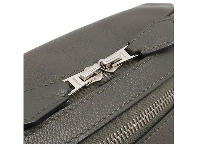 Hermès Borsa a tracolla Hermes Cityslide Cross PM Grigio - vista 6