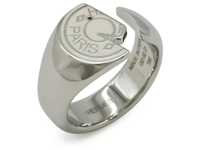 Ring Hermès Anello Clou de Selle Carousel Hermes Argento Crudo - vista 2