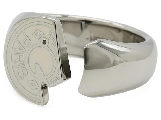 Ring Hermès Anello Clou de Selle Carousel Hermes Argento Crudo - vista 3