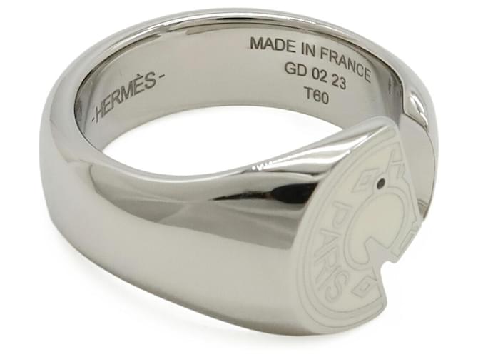 Ring Hermès Anello Clou de Selle Carousel Hermes Argento Crudo - vista 5