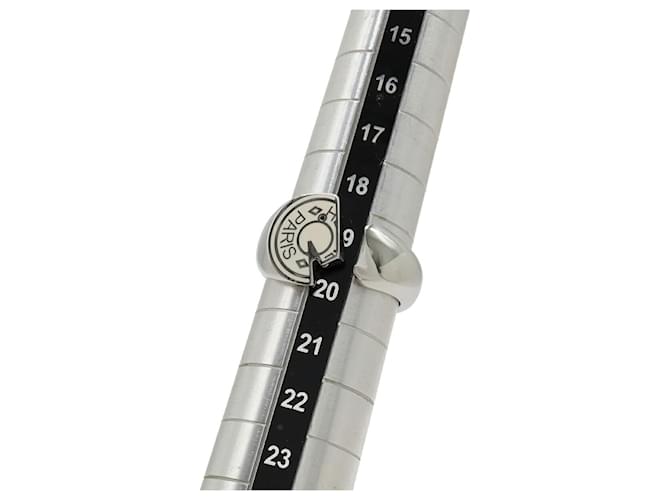Ring Hermès Anello Clou de Selle Carousel Hermes Argento Crudo - vista 6
