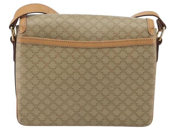 Céline Celine Vintage Macadam Tela e Pelle Beige - vista 2