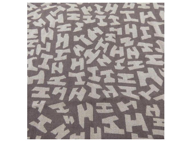 Hermès Hermes Schal aus Kaschmir und Seide Braun Beige - Ansicht 4