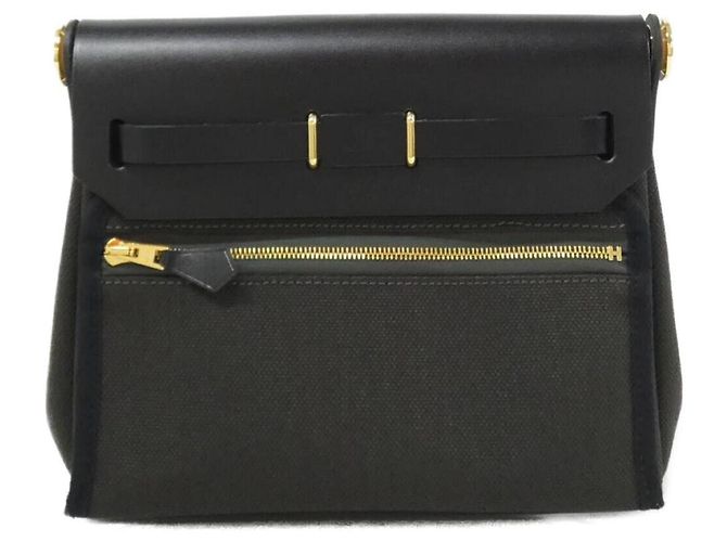 Hermès Borsa a tracolla Hermes Herbag Zip Nero - vista 2