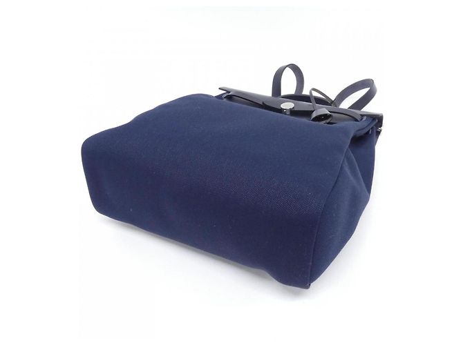 Hermès Hermes Herbag Zip-A-Do Rucksack Blau - Ansicht 3
