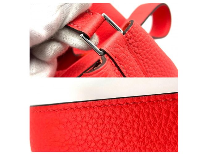 Hermès Hermes Picotin Lock PM Handtasche Rot - Ansicht 6
