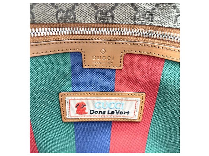 Borsa Tote Web GG media da donna Gucci Blu Beige - vista 5