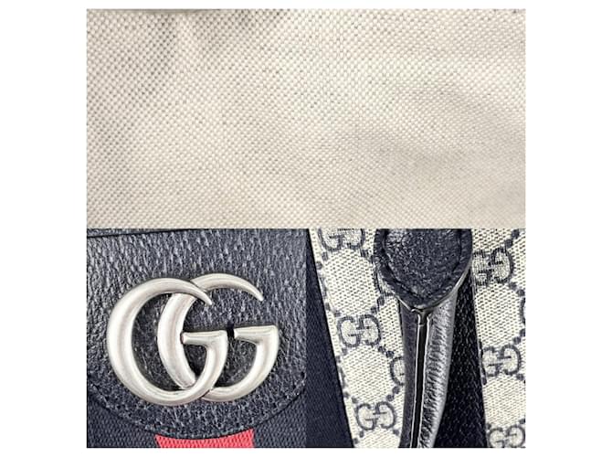 Borsa Boston Ophidia Gucci Beige Blu navy - vista 6