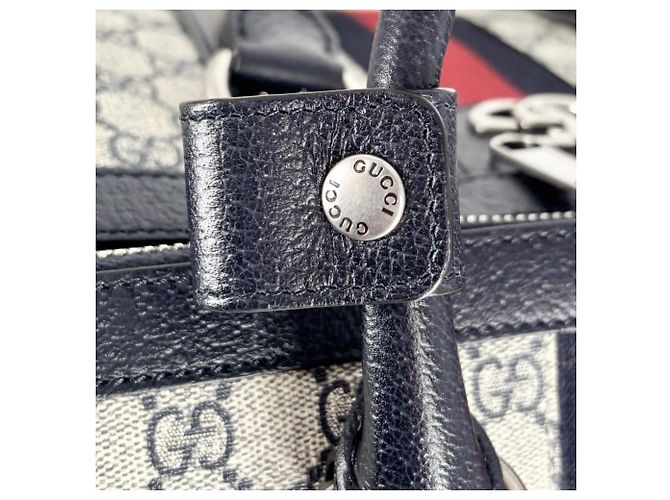 Borsa Boston Ophidia Gucci Beige Blu navy - vista 8