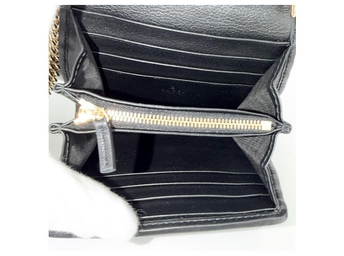 Blondie Gucci Black Leather Chain/Shoulder Wallet Schwarz - Ansicht 4