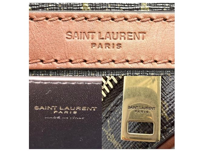 Borsa a tracolla in pelle marrone Saint Laurent - vista 5