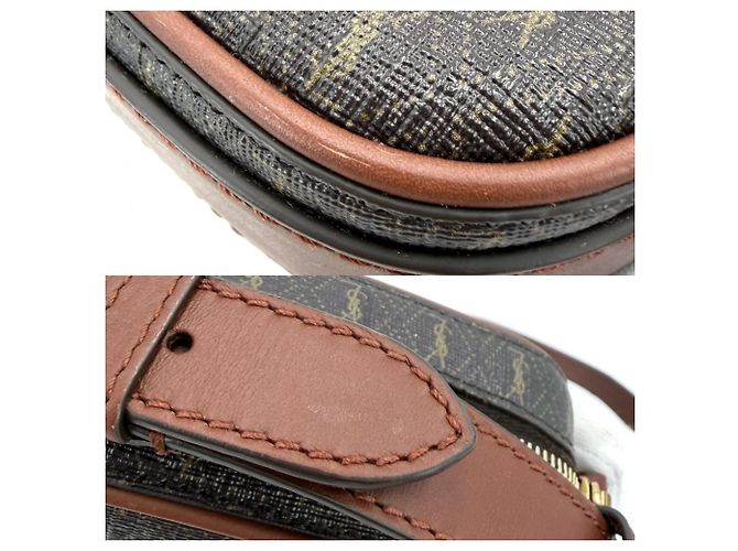 Borsa a tracolla in pelle marrone Saint Laurent - vista 7
