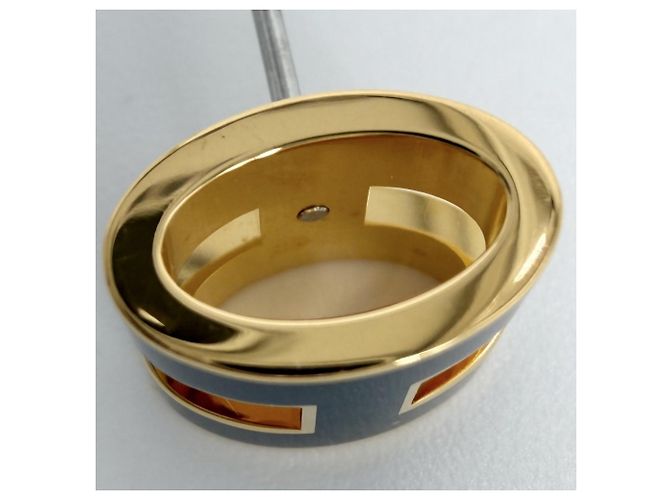 Hermès Hermes Pop H Ohrringe in Schwarz und Gold Golden - Ansicht 6