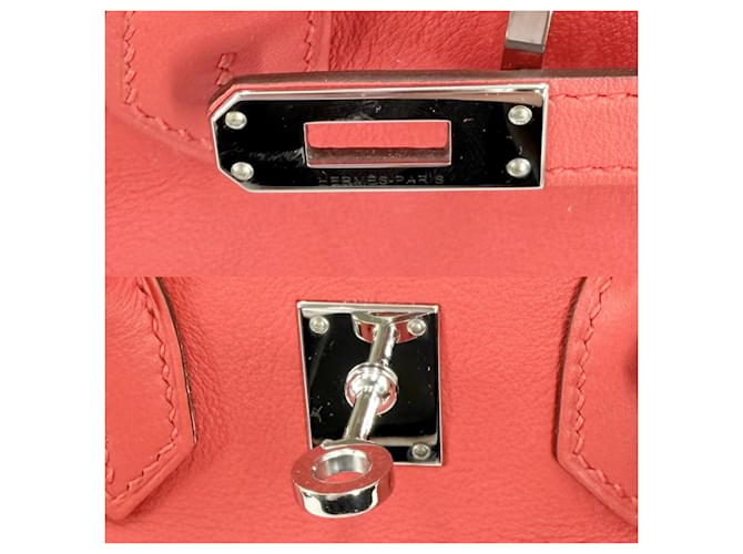 Hermès Borsa Hermes Birkin 25 Rosso - vista 8