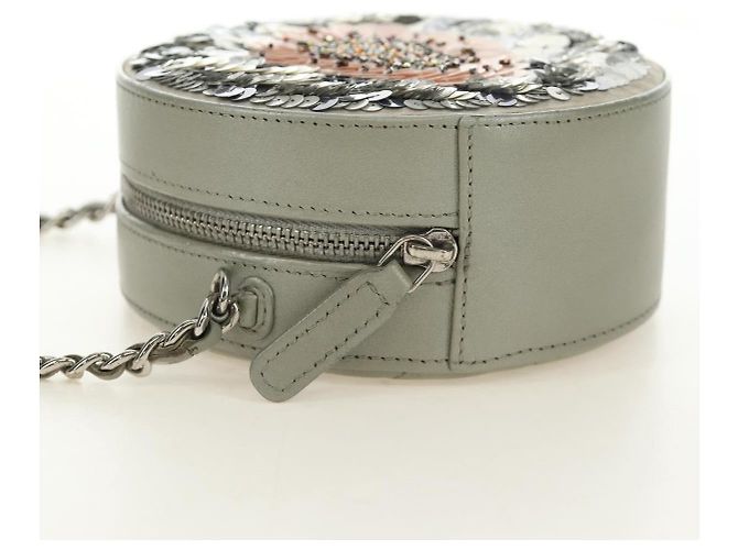 Clutch rotonda Chanel con catena Sequins Mini - vista 3