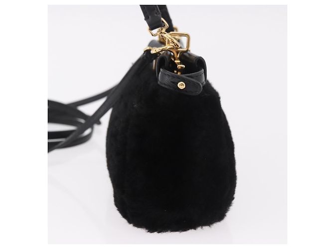 Fendi Peekaboo Pelliccia Micro Nero - vista 3