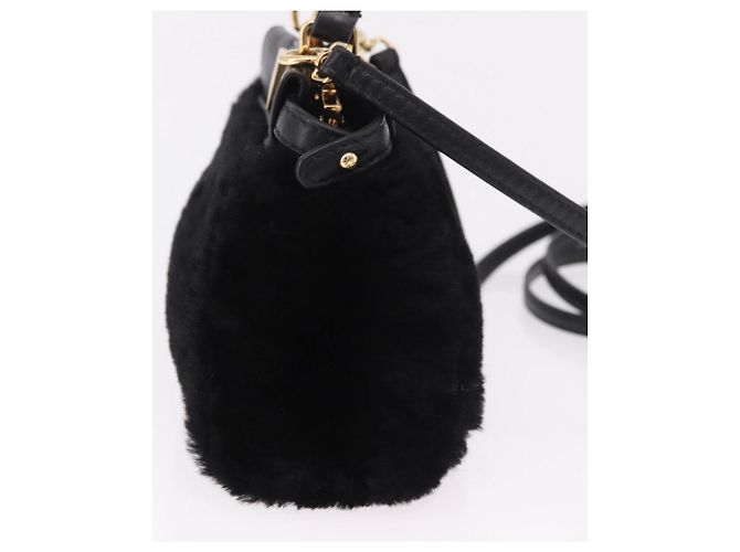 Fendi Peekaboo Pelliccia Micro Nero - vista 4